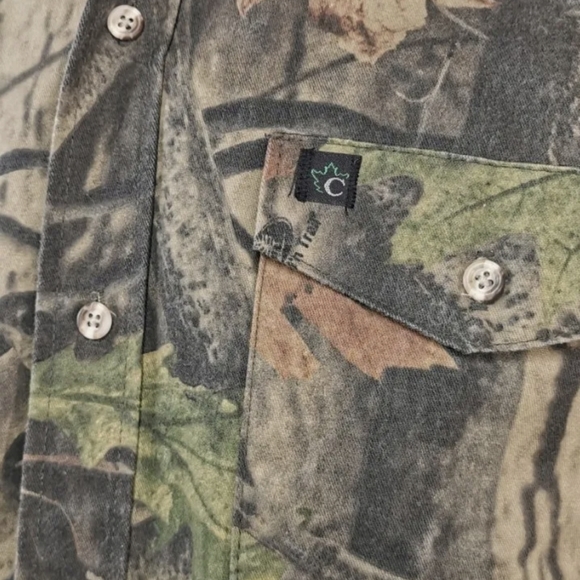 Vintage Codet Wood N Trail Camo Shirt Med Tall Heavy Fabric - Picture 8 of 8